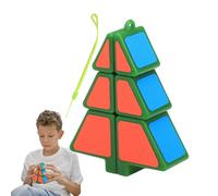 Cubo Fidget,Cubo 'albero di Natale, velocità a forma di albero di Natale 1X2X3 di , Portachiavi puzzle decorazione di Puzzle velocità di