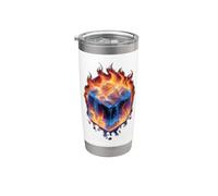 Cubo freddo con ghiaccio e fuoco costume per un look fresco Bicchiere termico in acciaio inox doppia parete
