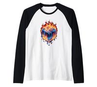 Cubo Freddo con Ghiaccio e Fuoco Costume per Un Look Fresco Maglia con Maniche Raglan