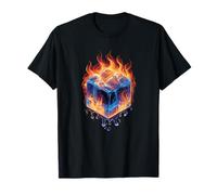 Cubo Freddo con Ghiaccio e Fuoco Costume per Un Look Fresco Maglietta