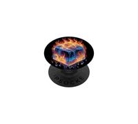 Cubo freddo con ghiaccio e fuoco costume per un look fresco PopSockets PopGrip Adesivo