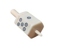 Cubo giroscopio in osso, W6 per giochi di ruolo, LARP e D&D, altezza 6,5 cm, con inserti