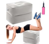 Cubo gonfiabile per dischi intervertebrali, con pompa, cuscino di sollievo per gambe e schiena, cuscino multifunzione, gonfiabile, per viaggi, auto, ufficio e casa, 42 x 32 x 30 cm