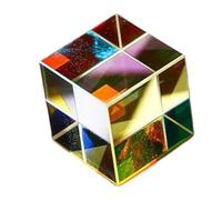 Cubo in cristallo trasparente con effetto di dispersione della luce RGB, adatto per esperimenti in aula e fotografia creativa strumenti didattici di fisica ottica
