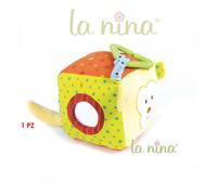 CUBO IN PELUCHE PETIT MUSICALE CARILLON LA NINA 62039 12X12X12CM