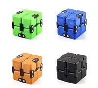 Cubo Infinito Fidget, ZoneYan Giocattolo Cubo Infinito, Set di Giocattoli Fidget, Fidget Cube 3D Puzzle, Cubo Infinito Colorato, Giocattolo Cubo Antistress, Giocattoli Sensoriali di Fidget (4 Pezzi)