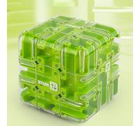 Cubo labirinto 3D 3x3 - Giocattolo rompicapo, Giocattolo rompicapo coinvolgente, Sfida logica per alleviare lo stress, Sviluppo cognitivo e riunioni familiari green