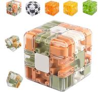 Cubo Labirinto 3D Con Palline Rotolanti, Gioco Labirinto Logico 3x3 Con Palline Rotanti, Puzzle 3D Educativo Antistress, Messa A Fuoco E Risoluzione Dei Problemi(A)