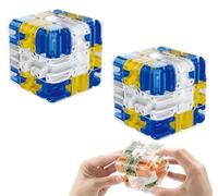Cubo Labirinto 3D Con Palline Rotolanti, Gioco Labirinto Logico 3x3 Con Palline Rotanti, Puzzle 3D Educativo Antistress, Messa A Fuoco E Risoluzione Dei Problemi(B-2pcs)