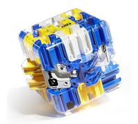 Cubo labirinto 3D con sfera rotolante, grande puzzle labirinto 3x3 per allenamento logico e concentrazione, giocattolo educativo rompicapo regalo per tutte le età, riunioni domestiche e solliev Large