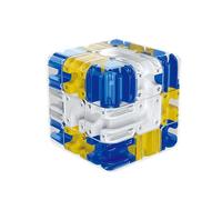 Cubo Labirinto 3D Con Sfera Rotolante, Rompicapo Con Sfera A Gravità, Gioco Con Inclinata E Ruotata 3x3 For La Coordinazione Occhio-mano Adatto A Bambini E Adulti(Blue)