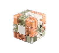 Cubo Labirinto 3D Con Sfera Rotolante, Rompicapo Con Sfera A Gravità, Gioco Con Inclinata E Ruotata 3x3 For La Coordinazione Occhio-mano Adatto A Bambini E Adulti(Orange)