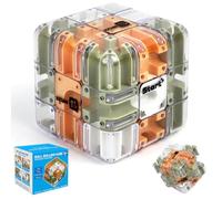 Cubo Labirinto 3D, Sfida Logica Cubo Puzzles Labirinto, Cubo Labirinto con Pallina, 3D Labyrinth Cube Puzzle, Rompicapo 3D Stimolante per Bambini e Adulti