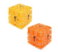 Cubo labirinto puzzle 2025, grande labirinto 3D puzzle cubo labirinto - Giocattolo coinvolgente rompicapo, palla magica in marmo 3 x 3 per alleviare lo stress, un regalo educativo perfetto (giallo +