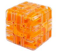 Cubo labirinto puzzle, labirinti magici con palline di marmo, coinvolgente giocattolo rompicapo, giocattolo per l'allenamento del cervello con consapevolezza spaziale, per alleviare lo stress (C)