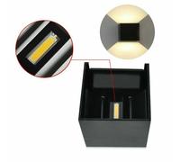 CUBO LED APPLIQUE 12W COB LAMPADA 220V A PARETE LUCE REGOLABILE BIEMISSIONE IP65