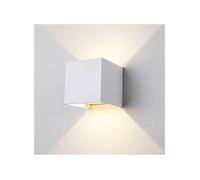 CUBO LED APPLIQUE 12W COB LAMPADA 220V A PARETE LUCE REGOLABILE BIEMISSIONE IP65