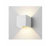 CUBO LED APPLIQUE 6W COB LAMPADA 220V A PARETE LUCE REGOLABILE BIEMISSIONE IP65