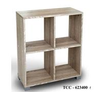 CUBO LIBRERIA h686024 CM SCAFFALE BASSO MOBILETTO MODERNO LEGNO ROVERE