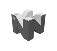 Cubo Logo Nintendo 64 Portachiavi con Foro Anello Stampato 3D Collezionabile