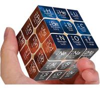 Cubo Magico 3X3 con Tavola Periodica Degli Elementi, Puzzle Cubo di Velocità, Original Speed Cube Stickerless, 3x3 Speedcube, Magico Giocattolo Puzzle per Adulti e Bambini