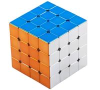 Cubo magico 4 x 4 puzzle magnetico a specchio, senza adesivo, versione magnetica 4 x 4 x 4 m lucido Magic Speed Cube giocattolo