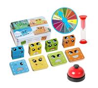 Cubo magico che cambia faccia, puzzle 3D per bambini Cubo magico che cambia faccia, con campana a disco di penalità e clessidra da 1 minuto, per la prima educazione dei bambini, interazione, giocattol