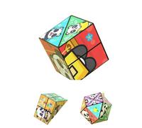 Cubo magico creativo pieghevole a forma di panda per bambini, set di cubi magici 3D, da viaggio, trasforma cubi, sollievo dallo stress e dall'ansia e ammazza il tempo, giocattoli 4 in 1 per bambini e