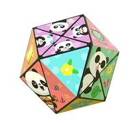 Cubo Magico Pieghevole Creativo a Forma Di Panda for Bambini, Set Di Cubi Magici 3D Flips, Cubo Antistress Anti-Ansia, Cubi Puzzle Trasformabili, Cursore Antistress, Regali Carini for Bambini(B)