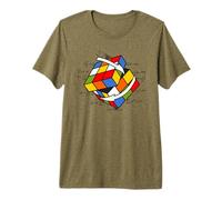 Cubo Magico Rubik Cube Magic cubo retrò Rubi Vintage Nerd Maglietta Premium