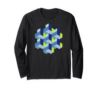 cubo Matematica 3D magia Nerd Illusione Maglia a Manica