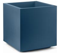 Vaso fioriera QUADRATO CUBO MATHERIA in plastica CON RUOTE 30CM VECA colore DEEP BLUE blu AMDGarden