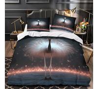 Cubo misterioso Set Di Copripiumino Biancheria da letto morbida microfibra stampa 3D con federe per cuscini con cerniera Design luminoso fantasy copripiumino for ragazzi e adulti King（220x240cm）