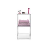 Cubo, Mobiletto da Terra in Plexiglass da 5 mm CLIO DOUBLE Dimensioni 30x30 h 60 cm - peso 5 kg Colore trasparente trasparente