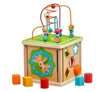 Cubo motorico in legno 5in1 LUCY & LEO con orologio