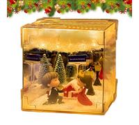 Cubo Night Light - Cubo Lampada da tavolo | Lampada da notte di montaggio con alce di pupazzo di neve, decorazione proposta di San Valentino per la casa, il soggiorno, la camera da letto, il