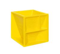 Cubo per porzioni di precisione, strumento di misurazione geometrico, contenitore da 9,1 cm con struttura per uso alimentare, teglia antiscivolo, gadget da cucina contemporaneo con stile, guida del