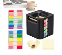 Cubo porta foglietti adesivi colorati, dispenser pop-up 4 in 1 con adesivi indice, pratico porta blocco note per organizzare appunti, accessorio da scrivania per un lavoro efficiente