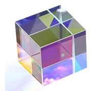 Cubo Prisma in Vetro - Prisma A Dispersione RGB in Vetro Ottico | Prisma Cubo Quadrato Colorato | Prismi in Vetro Acrilico con Miscelazione di Colori Magici per L'educazione Fisica E La Deco