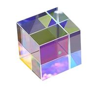 Cubo Prisma in Vetro - Prisma A Dispersione RGB in Vetro Ottico | Prisma Cubo Quadrato Colorato | Prismi in Vetro Acrilico con Miscelazione di Colori Magici per L'educazione Fisica E La Deco
