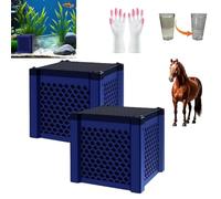 Cubo purificatore d'acqua, filtro a carbone attivo per acquari, cavalli, stagni e acquari, filtraggio super forte e controllo degli odori, cubo di carbone a nido d'ape (2 pezzi) (blu)