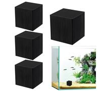 Cubo purificatore d'acqua per acquario, filtro 'acqua a carbone attivo con struttura a nido d'ape, carbone attivo cubo riutilizzabile, previene odori e nocivi, purificatore d'acqua per acquario