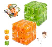 Cubo Puzzle 3d Labirinto, Magico Labirinto - Giocattolo Educativo Antistress, Labirinti, Palline, Cubi Di Intelligenza, Giocattoli Anti-educazione, Divertenti Per La Coordinazione(D+E)