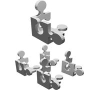 Cubo Puzzle Rompicapo Stampato 3D - Gioco Educativo 8 Pezzi per Bambini