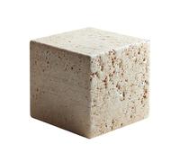 Cubo Travertino Romano Scultura da Tavolo Arte Home Decor Interior Design H 15cm