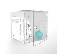 Cubo vetrina cm 15 espositore da parete in plexiglass trasparente