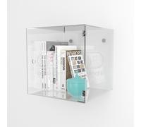 Cubo vetrina cm 20 espositore da parete in plexiglass trasparente