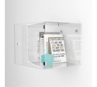 Cubo vetrina cm 25 espositore da parete in plexiglass trasparente