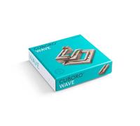 CUBORO Wave - Set di espansione per pista a a sfera dai 4 anni in su, 22 elementi in legno e 3 sfere di vetro, compatibile con cuboro Starter set, giocattolo educativo in legno, Swiss Made