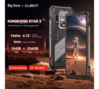 Cubot KingKong Star 2, smartphone 5G ultrasottile e robusto, 4nm 3.1GHz Dimensity 8200, 24GB RAM (12GB+12GB estesi), 256GB ROM, ampio display da 6.72" 144Hz, fotocamera da 100MP, telefono smartphone B